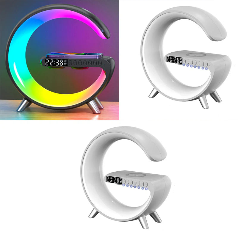 G Shaped LED Lamp Bluetooth Speake Wireless Charger 