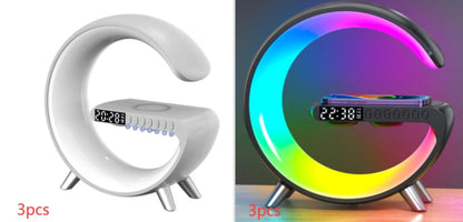 G Shaped LED Lamp Bluetooth Speake Wireless Charger 