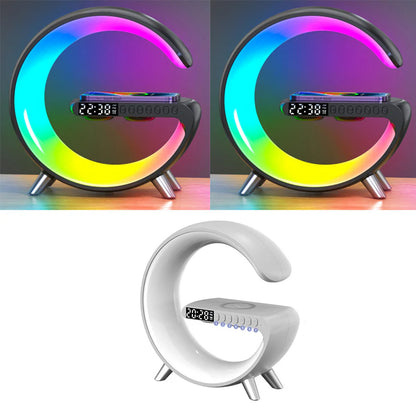 G Shaped LED Lamp Bluetooth Speake Wireless Charger 