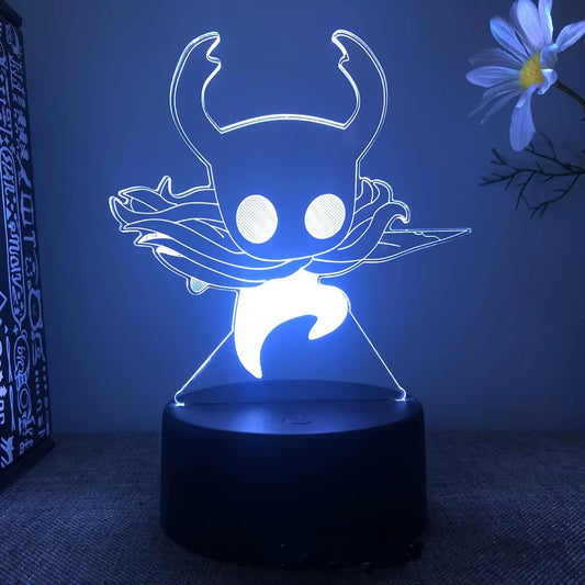 Hollow Knight Game 3D Lamps Led RGB Neon Night Lights Birthday Toys Cool Gift for Friends Kid Bed Room Table Colorful Decoration