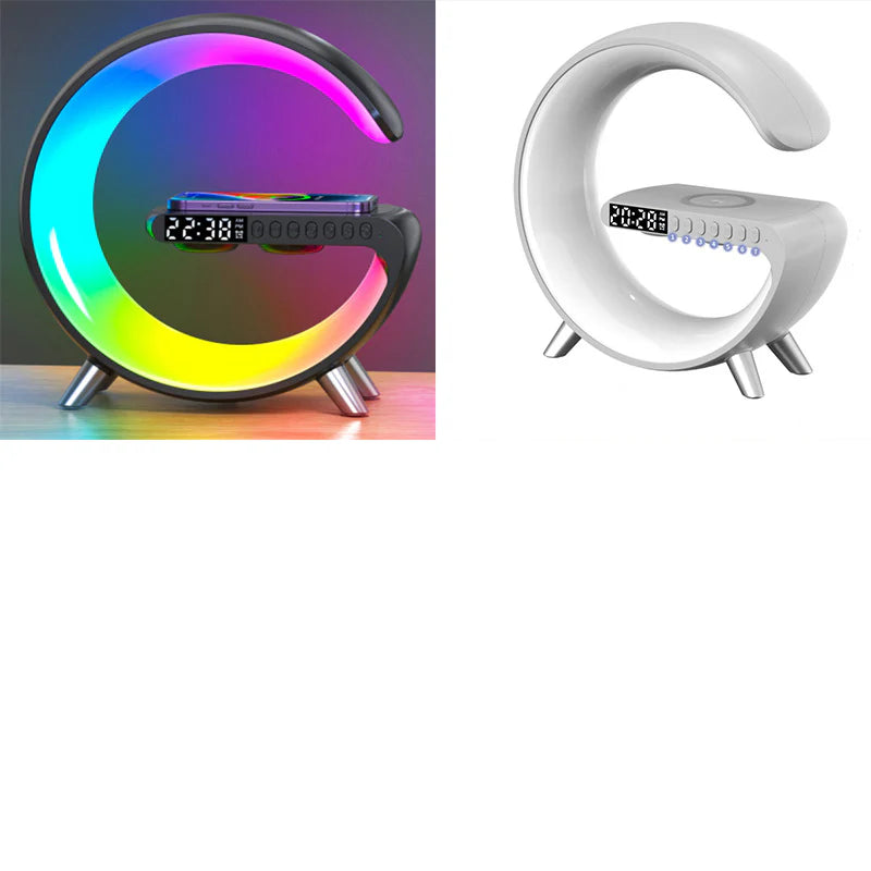 G Shaped LED Lamp Bluetooth Speake Wireless Charger 