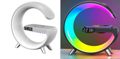 G Shaped LED Lamp Bluetooth Speake Wireless Charger 